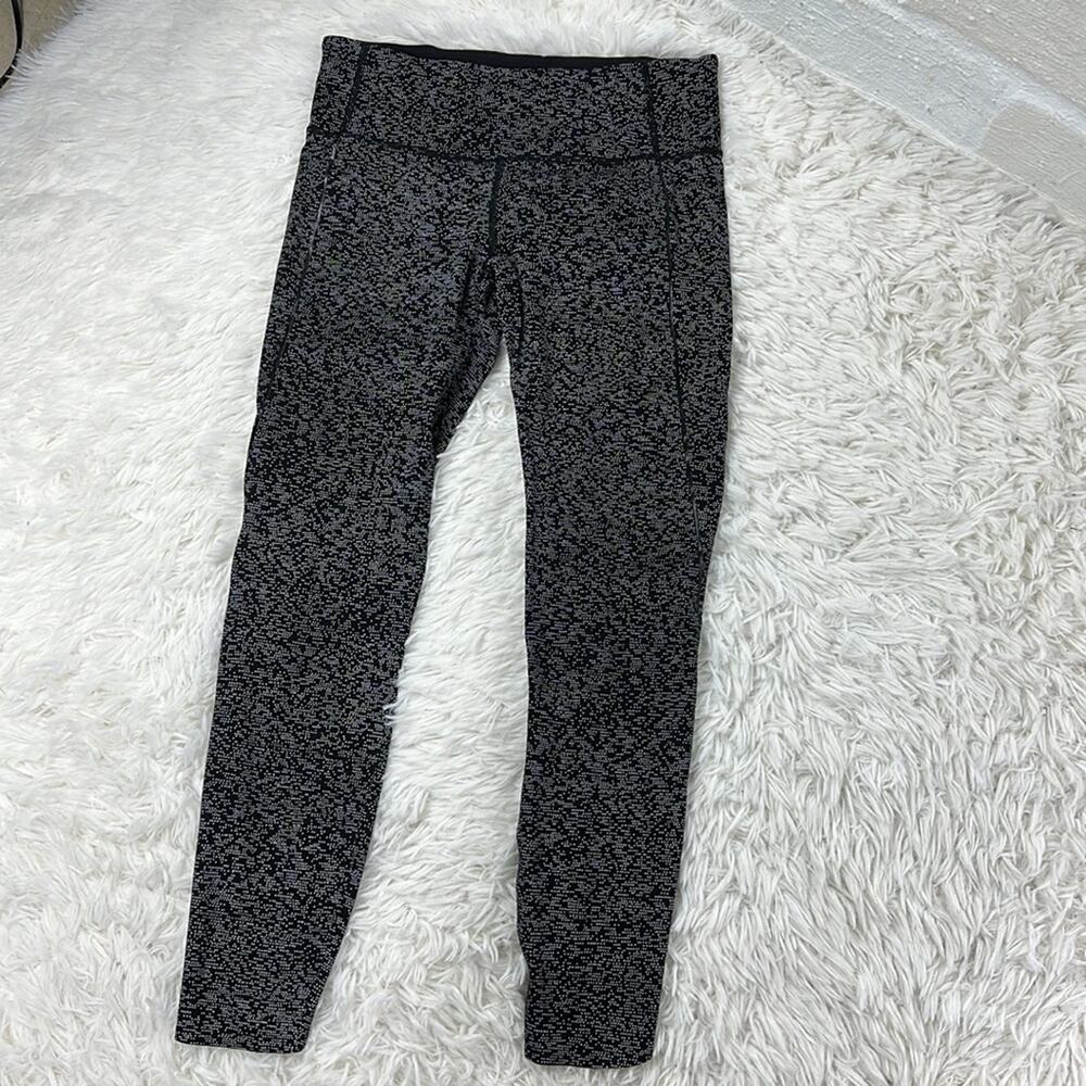 Lululemon Quick Pace 7/8 Tight (25") Soundwave White Black